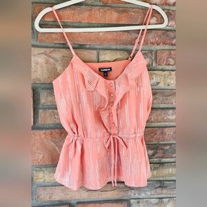 NWT Express Ruffle Bottom Up Peplum Cami Top, size S